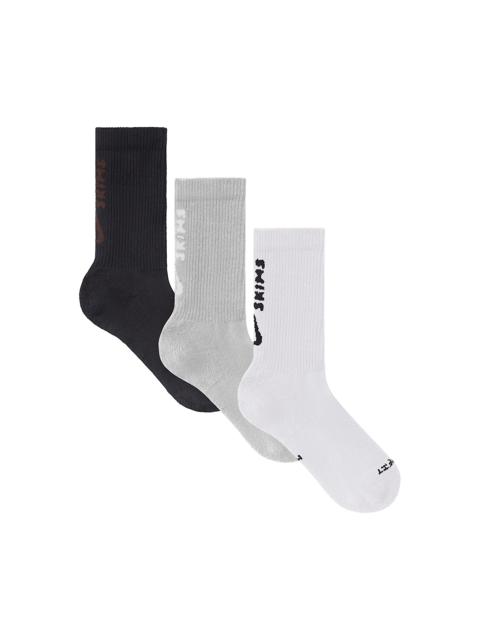 Nike NikeSKIMS Women's Dri-FIT Crew Socks (3 Pairs)