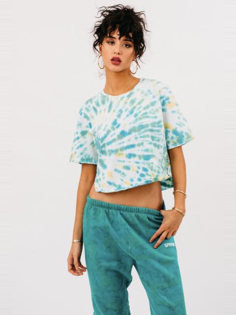 SPRWMN MARINE COTTON CROPPED SHIRTTAIL