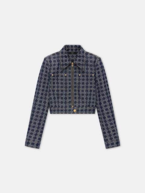 AMIRI WOMEN'S MA QUAD CROPPED DENIM JACKET