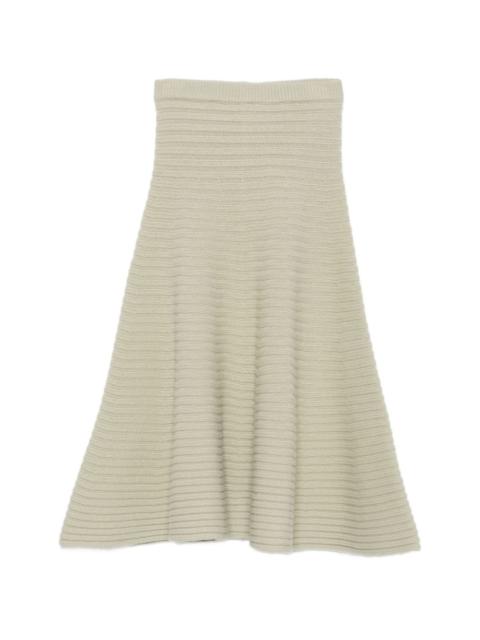 christian wijnants ribbed-knit flared skirt