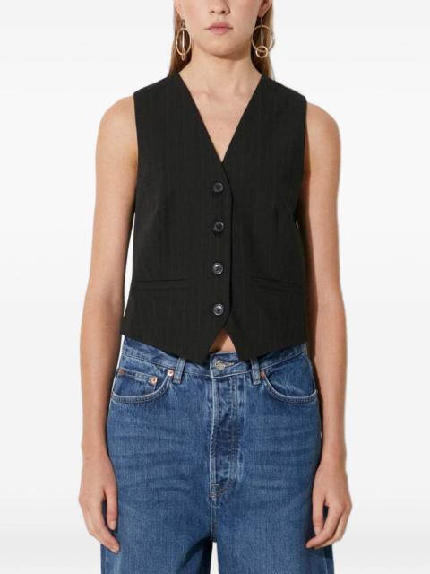 SAMSØE SAMSØE Saramona button pinstripe top