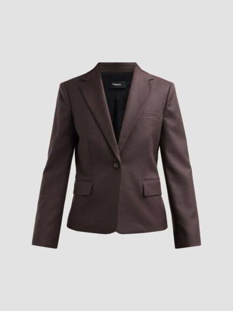 Theory Women's Virgin Wool Single-Breasted Jacket - Cacao