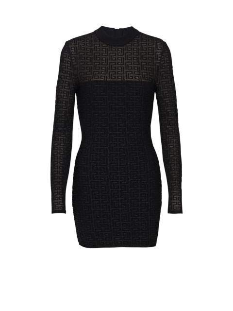 Balmain PB Labyrinth knit dress