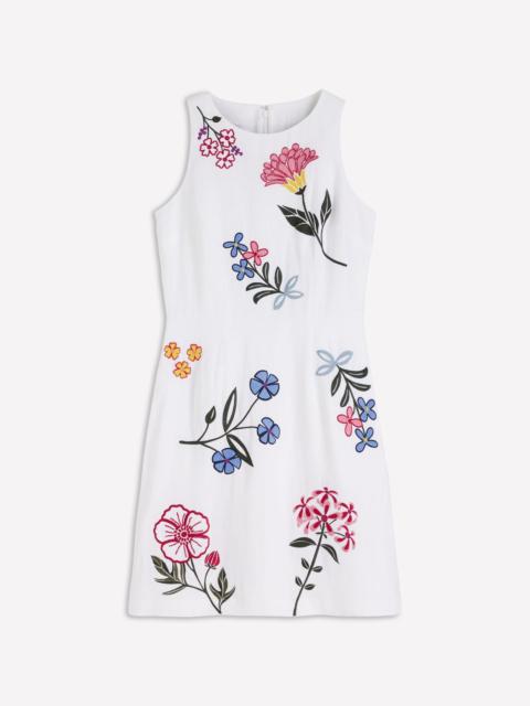 BODEN Occasion Short Linen Dress-White Embroidery