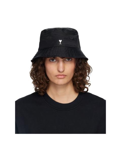 AMI Paris Black Ami de Coeur Stud Bucket Hat