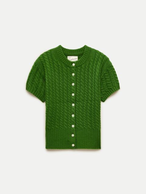 J.CREW Cashmere short-sleeve cable-knit cardigan
