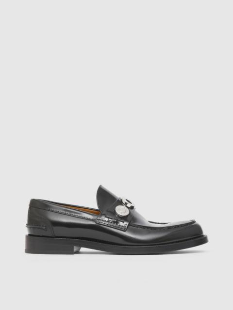 Burberry Logo Detail Leather Loafers
