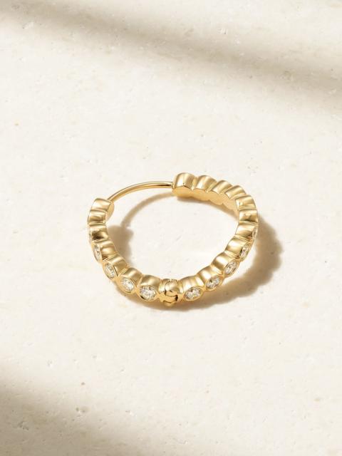 SOPHIE BILLE BRAHE Courant d'Ensemble 18-karat recycled gold diamond single hoop earring Gold