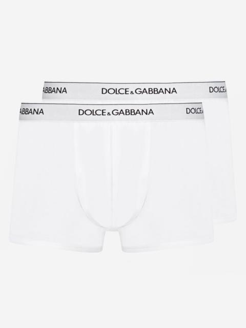 Bi-pack boxers in stretch cotton