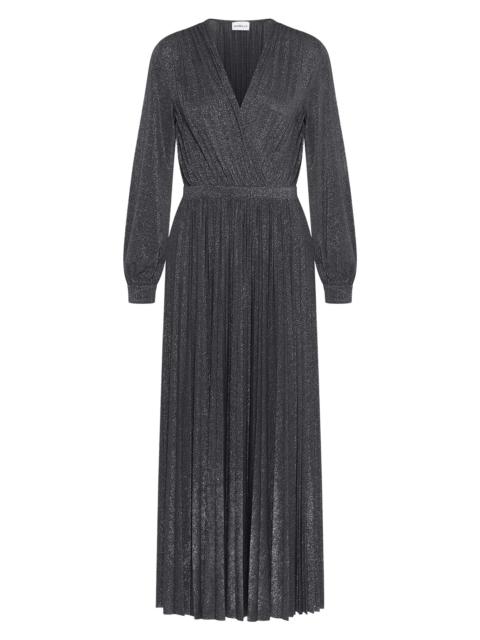 MARELLA Women's Plissé Pleated Lurex Jersey Dress - Midnight Blue