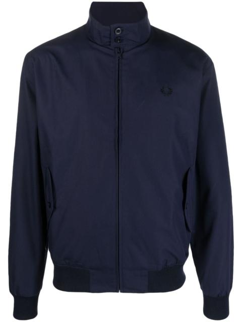 Fred Perry logo-embroidery high-neck bomber jacket