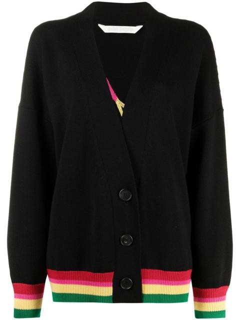 Palm Angels Miami Logo V-neck cardigan