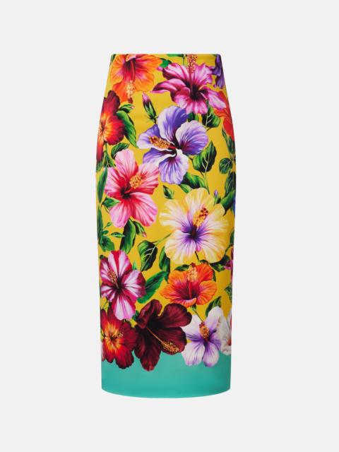 Dolce & Gabbana Floral silk-blend pencil skirt