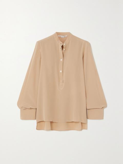 Stella McCartney Eva silk crepe de chine blouse Camel