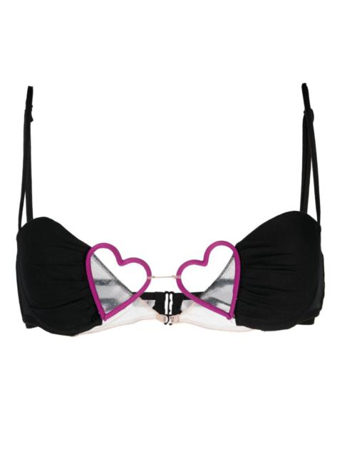 heart-detail underwire bra