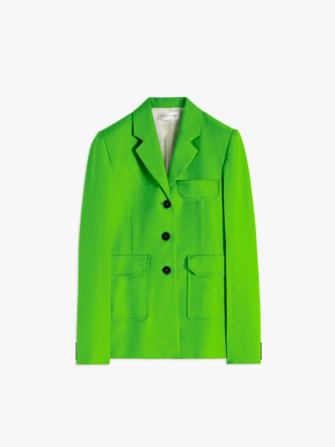 Victoria Beckham Three Button Single-Breasted Jacket in Apple Green