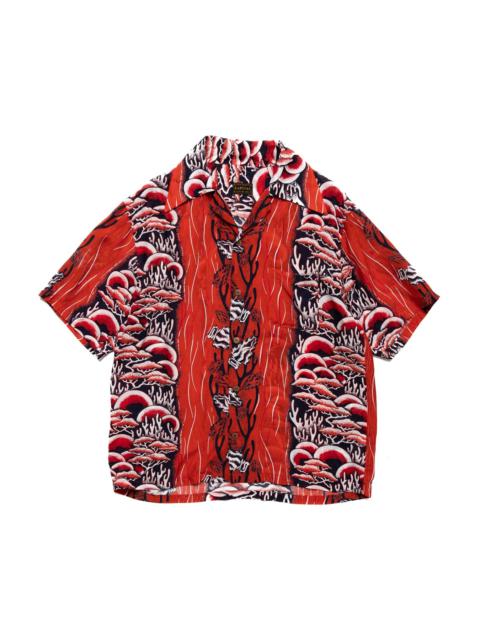 Kapital Silk Rayon SOUFFLE & ARROWHEAD WRANGLE Collar Aloha Shirt - Red