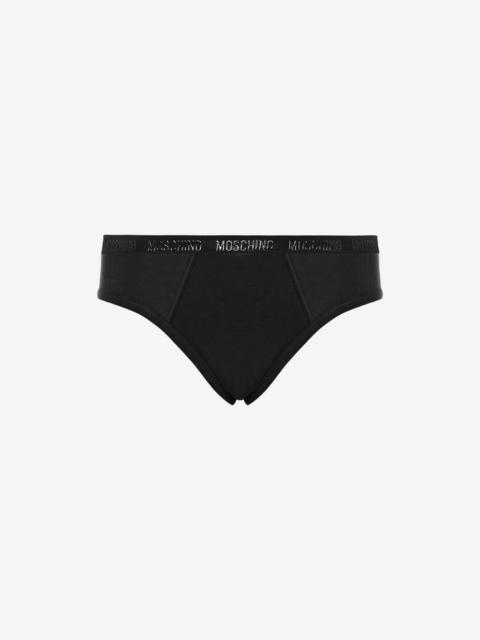 Moschino LOGO BAND STRETCH JERSEY BRIEFS