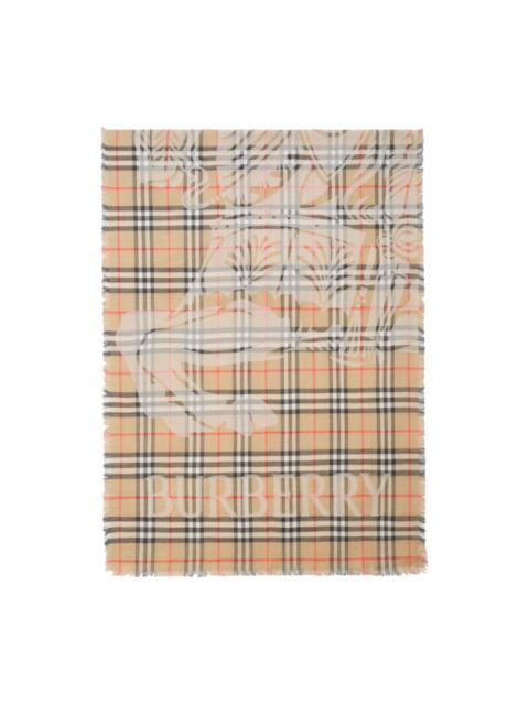 Burberry Equestrian Knight-print scarf