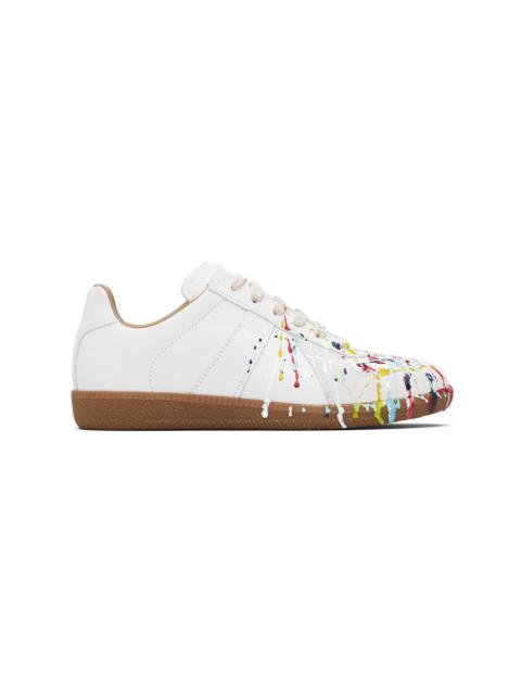 Maison Margiela White Paint Replica Sneakers