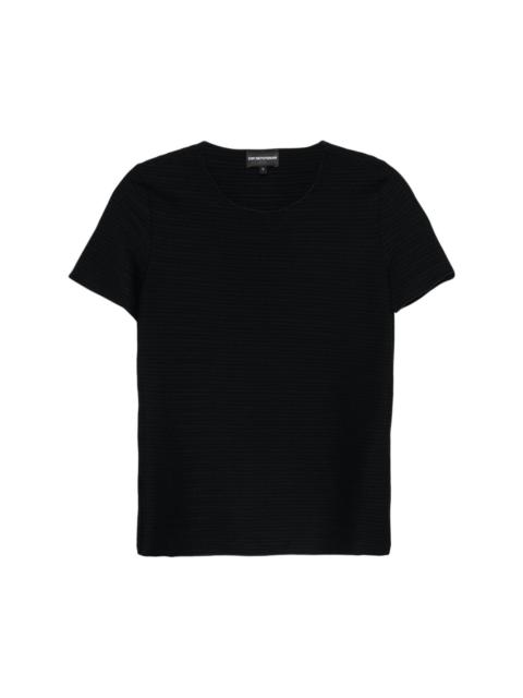 EMPORIO ARMANI textured T-shirt