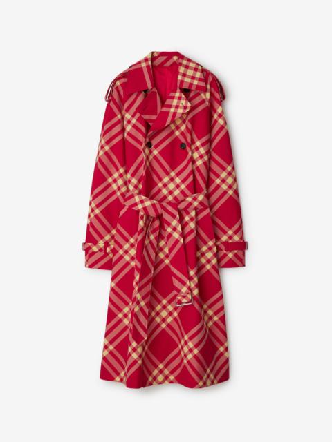 Burberry Long Check Trench Coat