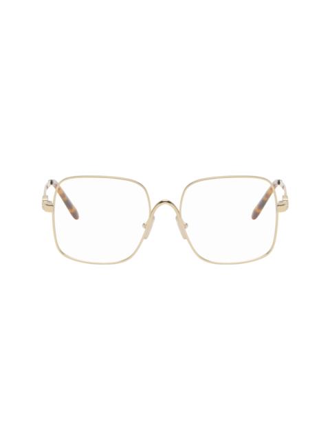 Miu Miu Gold Large Suare Metal Glasses