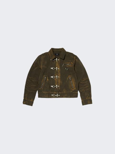 Thug Club Two Tone Washed Jacket Olive