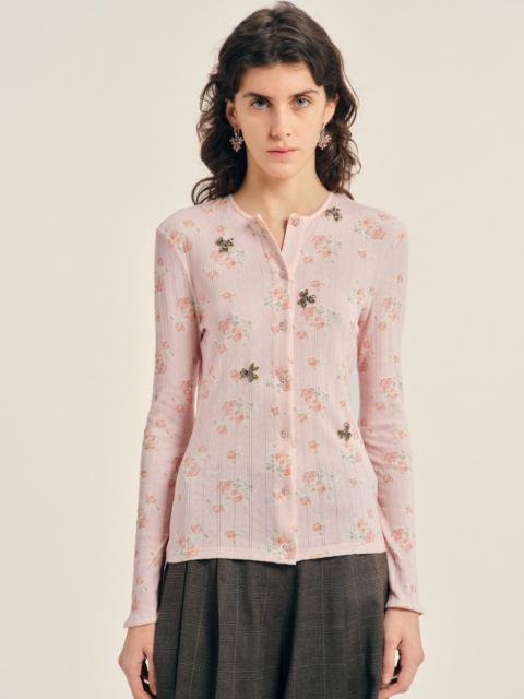 Simone Rocha Embellished Pointelle Cardigan
