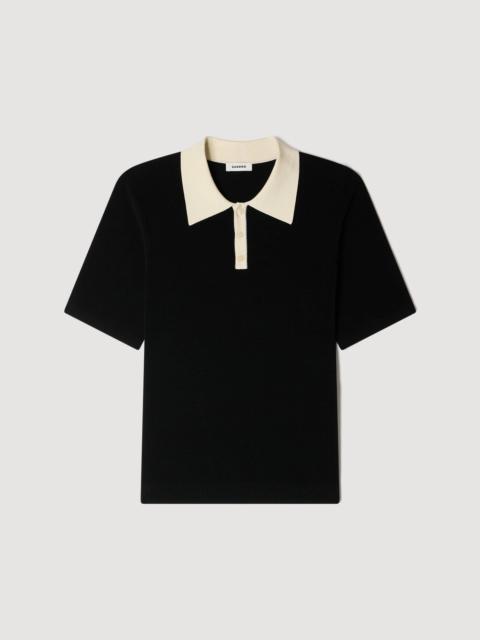 Sandro TWO-TONE POLO SHIRT