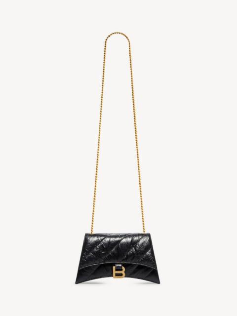 BALENCIAGA Women's Crush Xs Chain Bag Quilted in Black