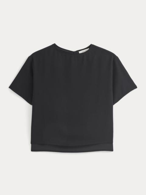 EVERLANE DRAPEY CREPE TOP