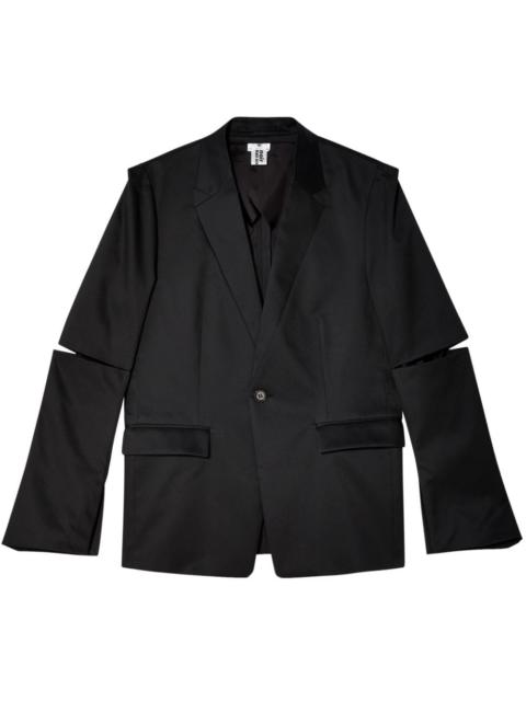 Noir Kei Ninomiya split-elbows single-breasted blazer