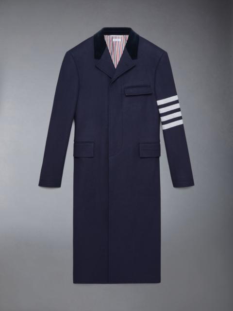 Thom Browne Melton Wool 4-Bar Chesterfield Overcoat