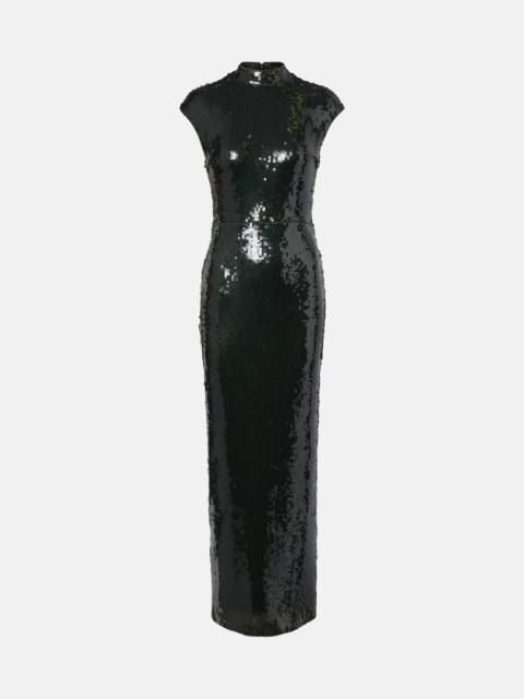 ROTATE Sequined maxi dress