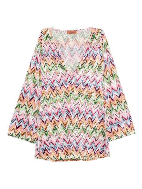 Missoni V-neck zig-zag mini dress