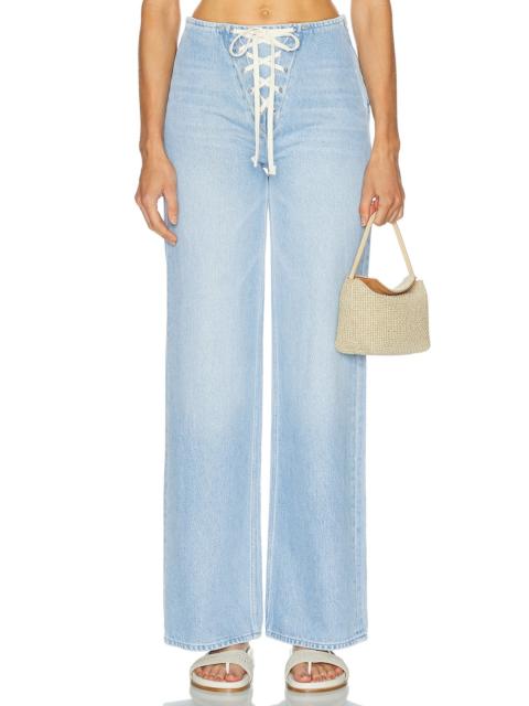 MOTHER The Laced Up Smoothie Sneak Jeans