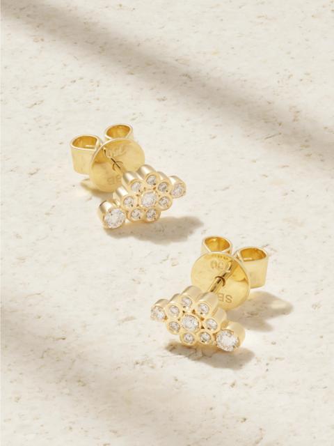 SOPHIE BILLE BRAHE Fleur Bisou 18-karat Recycled Gold Diamond Earrings