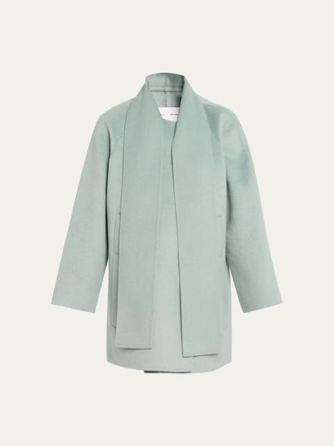 Brisa Wool-Cashmere Scarf Coat