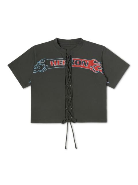 Heron Preston Hp Flaming Lace-Up Ss Tee