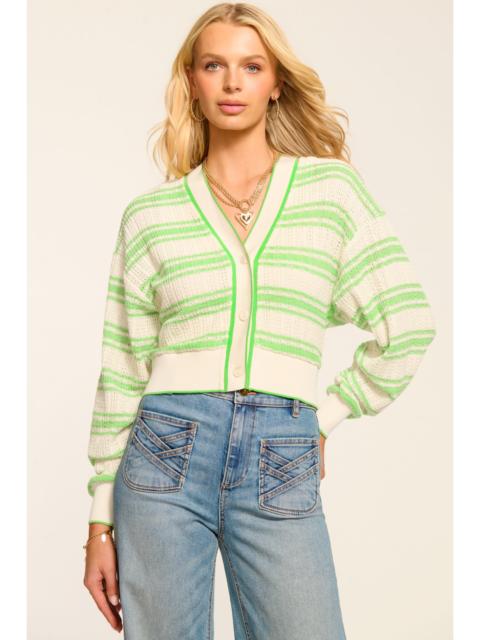 RAMY BROOK Romy Striped Knit Cropped Cardigan