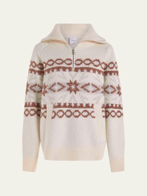 VARLEY Cai Fair Isle Half-Zip Pullover