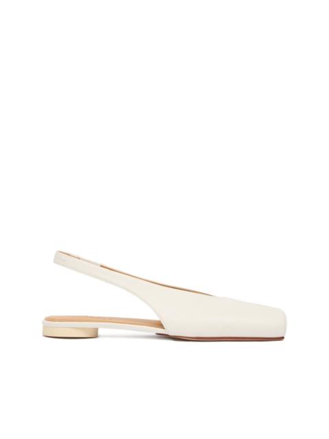 MM6 Maison Margiela square-toe slingback flat pumps