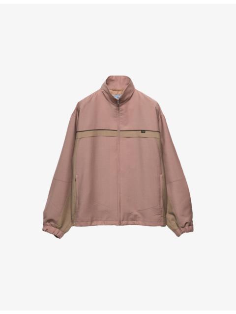 Prada Contrast-Panel Oversized-Fit Wool Jacket