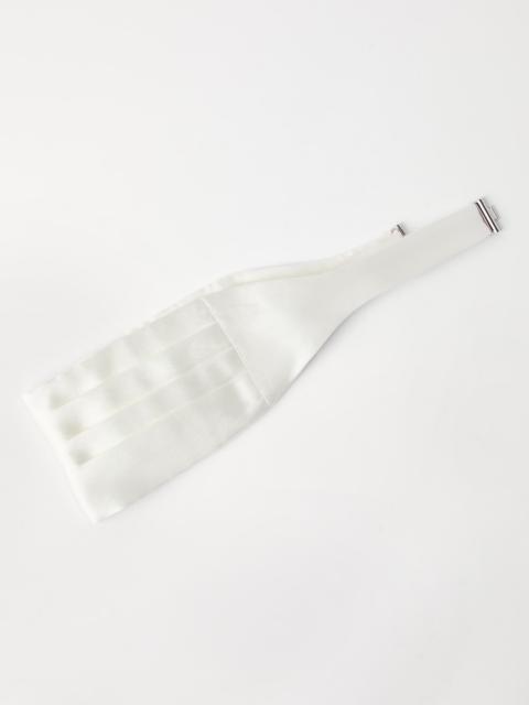 Brunello Cucinelli Silk and cotton satin cummerbund