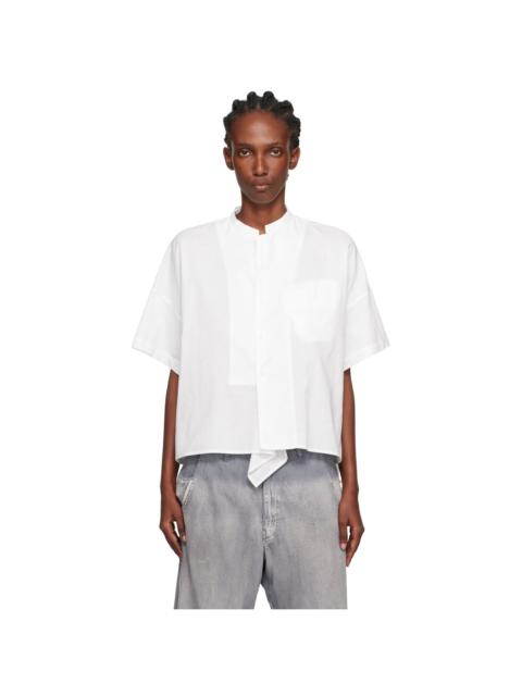 Y's White N-Half Sleeve Box Shirt