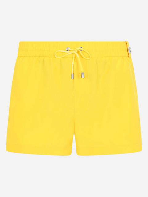 Dolce & Gabbana Short swim trunks with metal DG logo