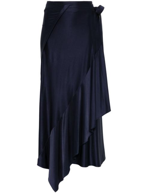 rabanne satined midi skirt