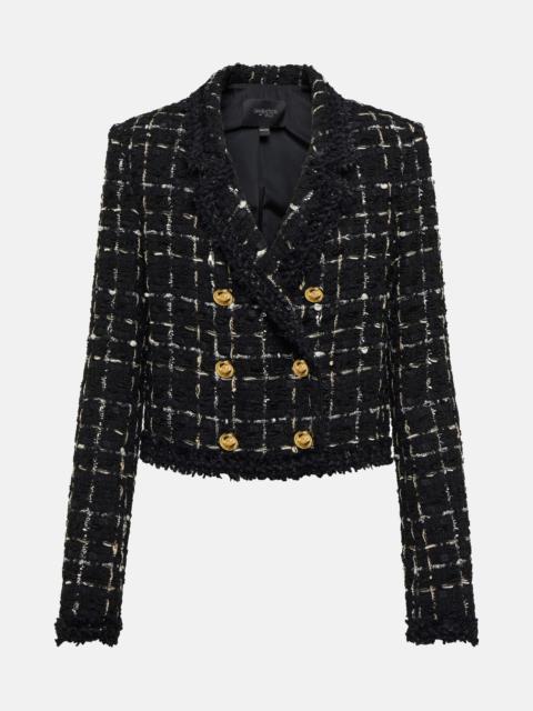 GIAMBATTISTA VALLI Checked cropped tweed jacket