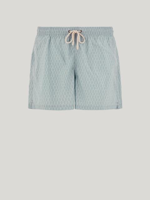 Canali BRIANZA GREEN SWIM SHORTS IN TECHNICAL FABRIC WITH FUNCTIONAL POCKETS